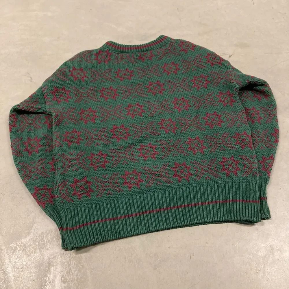 vintage y2k patterned sweater